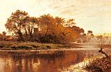 Benjamin Williams Leader The Last Gleam Wargrave on Thames painting